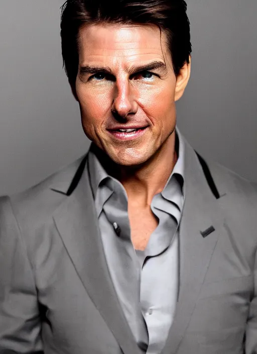 Prompt: a professional photo of tom cruise, not smiling, serious face, f / 1. 4, 9 0 mm