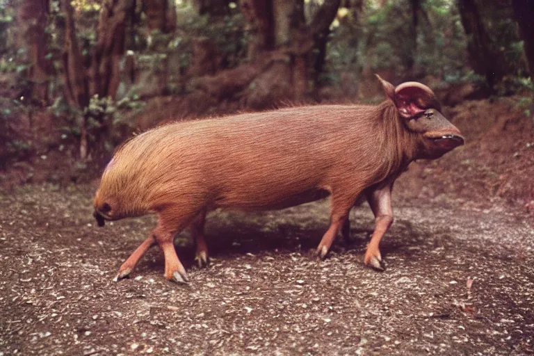 Image similar to a photo of a hitmonlee boar in its natural habitat, kodak ektachrome e 1 0 0 photography