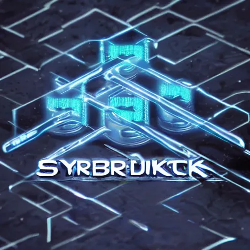 Image similar to cyberpunk dental concept logo