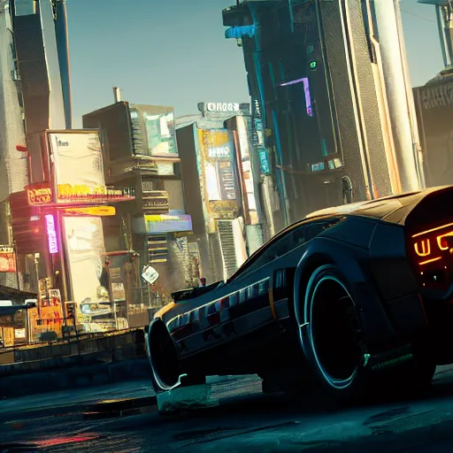 Image similar to Cyberpunk 2077 if it had two more years of development time, in-game screenshot