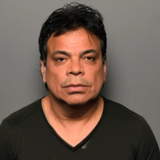 Prompt: juan gabriel mugshot