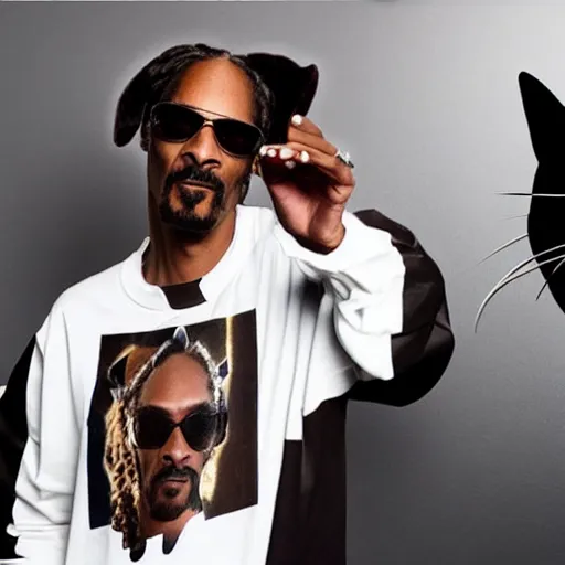 Image similar to snoop dogg with cat ears