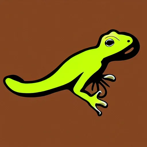 Image similar to a logo featuring a gecko, minimalist, sharp