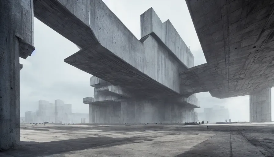 Prompt: big height brutalist imperial military base, drawing architecture, very long shot, top angle, imperial architecture in rogue one, pritzker architecture prize, brutalism architecture, jan urschel, greig fraser