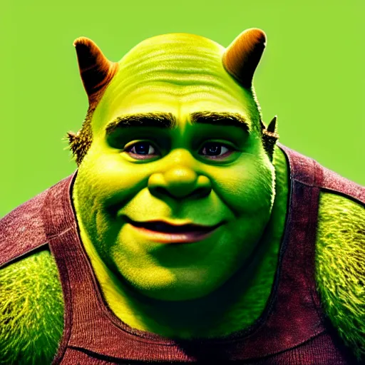 Image similar to ryan reynolds as shrek, highly detailed, extremely high quality, hd, 4 k, 8 k, canon 3 0 0 mm, professional photographer, 4 0 mp, lifelike, top - rated, award winning, realistic, detailed lighting, detailed shadows, sharp, no blur, edited, corrected, trending