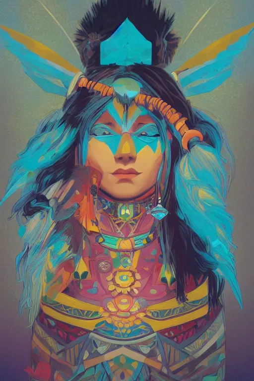 Image similar to Hopi kachina, cinematic lighting, soft bokeh, fantasy, modern, colourful, highly detailed, digital painting, artstation, deviantart, concept art, sharp focus, illustration, by alphonse mucha