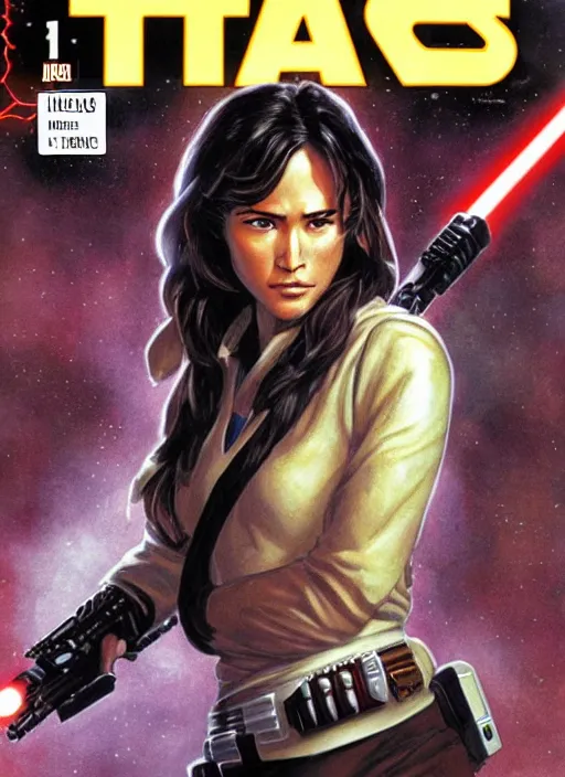 Image similar to jaina solo's face, jedi from star wars legends books, star wars portrait by tsuyoshi nagano cover art japanese