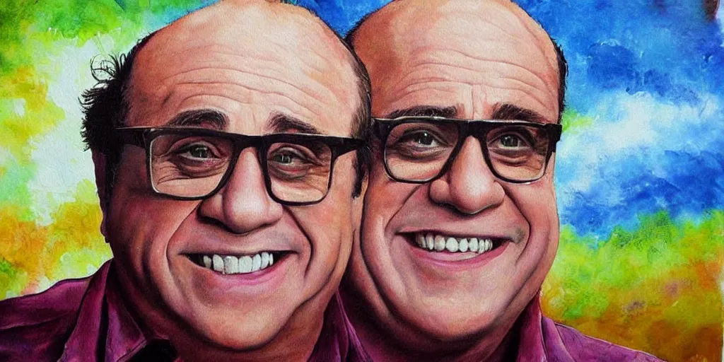 Prompt: danny devito majestic painting