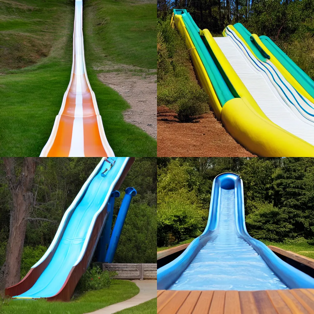 Prompt: liminal water slide