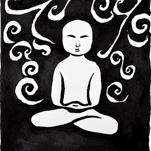 Image similar to zen, ink