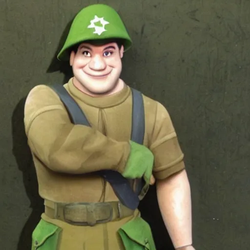 Image similar to shrek as german soldier ww 2