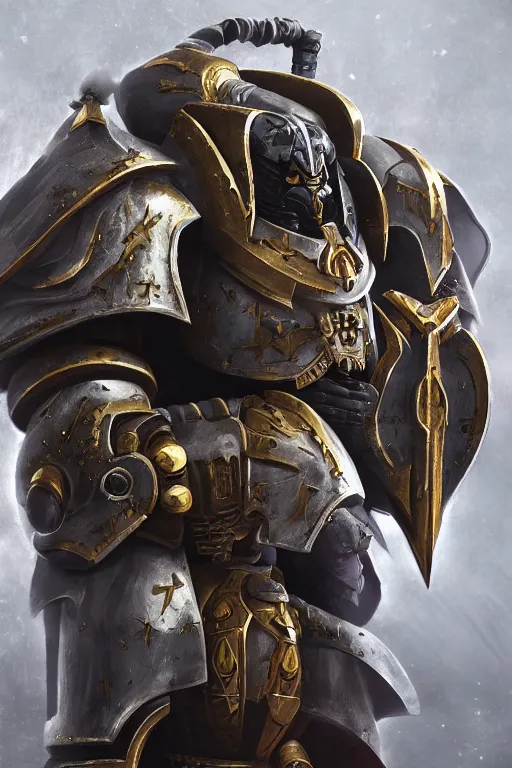 Image similar to armor portrait heros warhammer 4 0 k horus heresy fanart - the primarchs emperor by johannes helgeson animated with vfx concept artist & illustrator global illumination ray tracing hdr fanart arstation zbrush central hardmesh 8 k octane renderer comics stylized