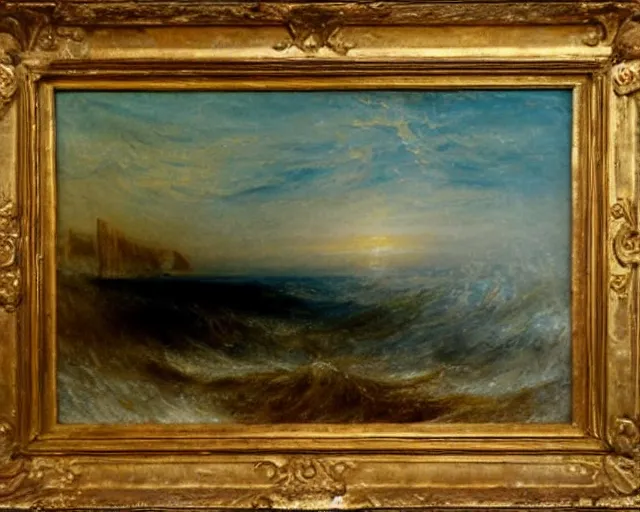 Image similar to Seascape. Oil on canvas. J.M.W. Turner.