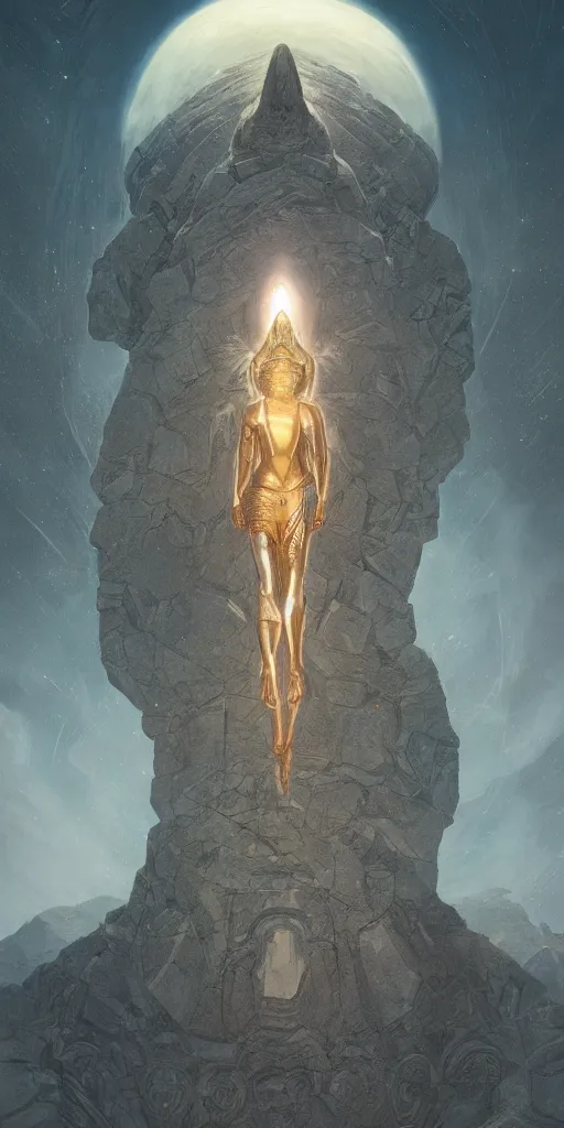 Image similar to symmetry!! anunaki god overlooking the earth, ancient astronauts, very detailed, intricate, perfect lighting, perfect composition, artstation, artgerm, derek zabrocki, greg rutkowski, 4 k