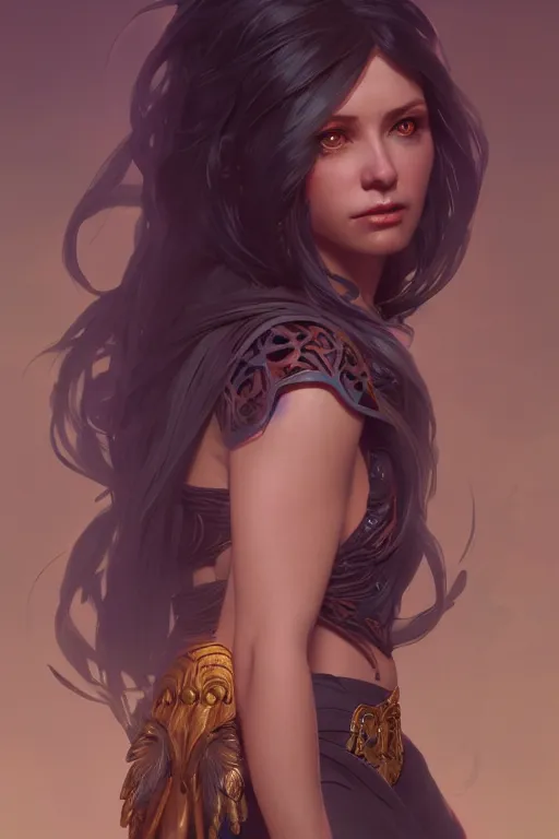 Image similar to beautiful sorceress, accurate anatomy, only two hands, highly detailed, digital painting, artstation, concept art, smooth, sharp focus, illustration, Unreal Engine 5, 8K, art by ross tran and greg rutkowski and alphonse Mucha