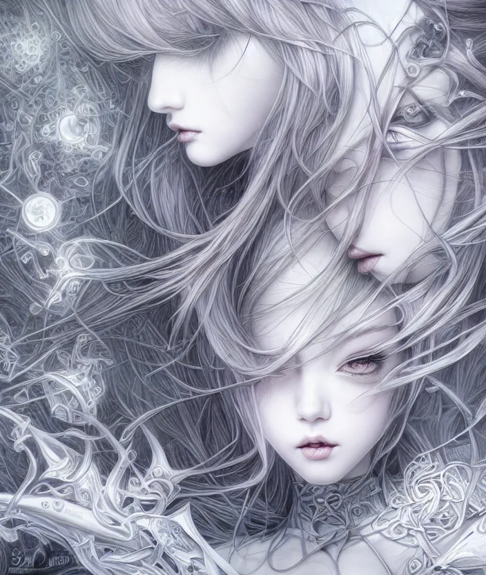 Image similar to ' lost in a lucid dream, my soul drifted away ', ultra great shadowing, ultra 3 d shadowing, ultra reflective surfaces, illustrated completely, ultra 8 k mega detailed pencil illustration, ultra detailed pencil illustration, intricate, epic composition, masterpiece, bold complimentary colors, very very kawaii, stunning masterfully illustrated by artgerm, range murata.