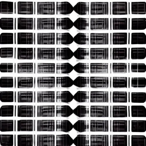 Image similar to grid of square eyecubes lashes reflections