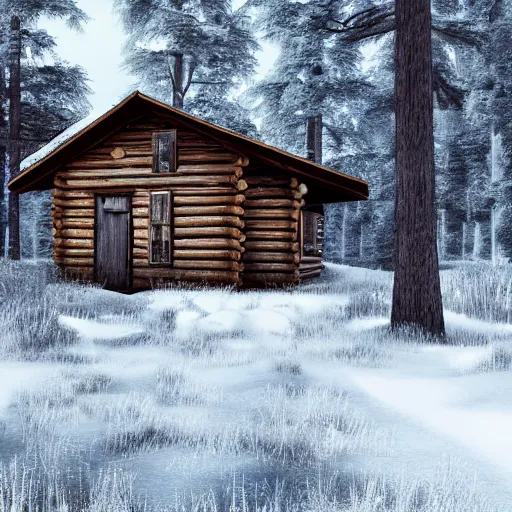 Prompt: abandoned cabin in the woods high quality, photorealistic