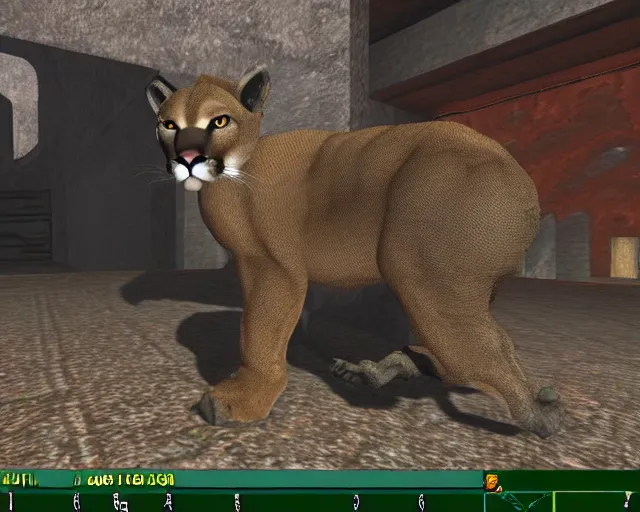 Image similar to mountain lion in DOOM 64 full screen