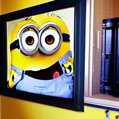 Image similar to minions in backrooms, real life photo, realistic