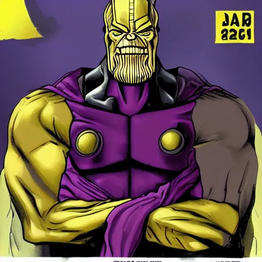 Image similar to thanos merged with putin