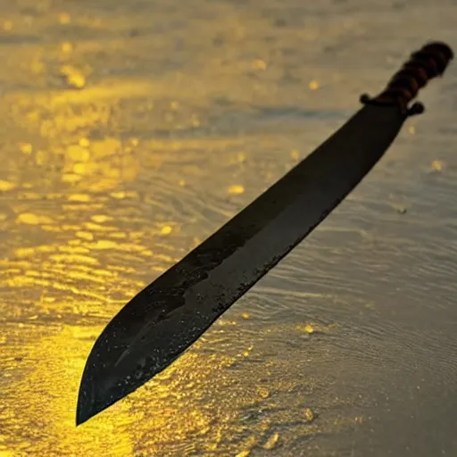 Image similar to a sword with its blade made of water