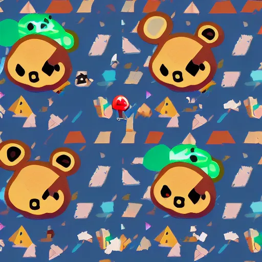 Prompt: animal crossing video game pattern texture pack