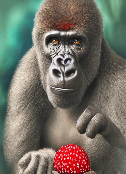 Prompt: a full photoshot, detailed photograph of gorilla holding a amanita muscaria, chilled out smirk on face, driving a jeep, photorealism ultradetailed digital art, irina french, heraldo ortega, mandy jurgens, golden ratio, art canvas, award winning, masterpiece trending on artstation 8 k 1 5 0 mpx, hasselblade wide shot