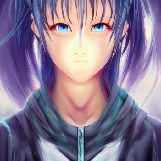 Image similar to rimuru tempest, tensei shitara slime datta ken, super highly detailed, professional digital painting, concept art, sharp focus, smooth, unreal engine 5, photorealism, hd quality, 8 k, black hoodie, cinematic, art by artgerm, yoshitaka amano, wataru kajika and junji ito