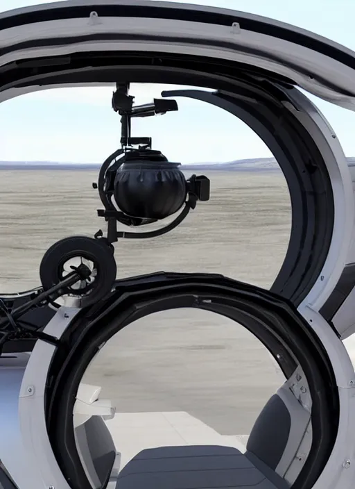 Prompt: sphere rolling vehicle with gimbal on the inside so the driver always stays upright