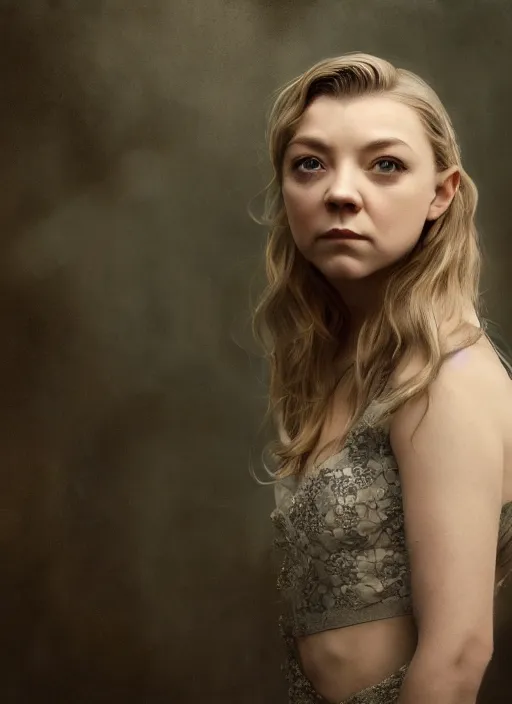 Image similar to natalie dormer, depth of field, zeiss lens, detailed, symmetrical, centered, fashion photoshoot, by nicoletta ceccoli, mark ryden, lostfish, earl nore, hyung tae, frank frazetta, breathtaking, 8 k resolution, extremely detailed, beautiful, establishing shot, artistic, hyperrealistic, octane render