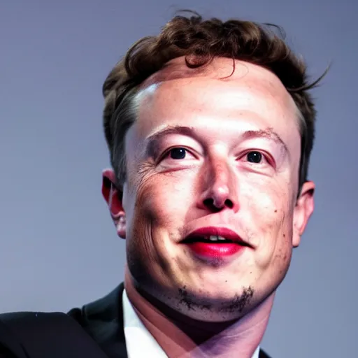 Image similar to elon musk showing mark zuckerberg mark's long last eyebrows. cinematic 8 k, depth of field