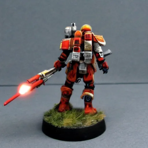 Image similar to a tau fire warrior by Adrian smith.