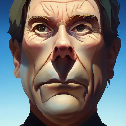 Image similar to face icon stylized minimalist steven king, loftis, cory behance hd by jesper ejsing, by rhads, makoto shinkai and lois van baarle, ilya kuvshinov, rossdraws global illumination