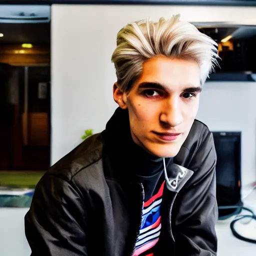 Prompt: Photograph of Félix Lengyel, XQC