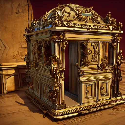 Prompt: baroque time machine by hg wells +gi, global illumination, physically based rendering, photoreal, small details, intricate