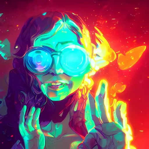 Image similar to skill magic deepdream radiating a glowing aura stuff loot legends stylized digital illustration video game icon artstation lois van baarle, ilya kuvshinov, rossdraws,