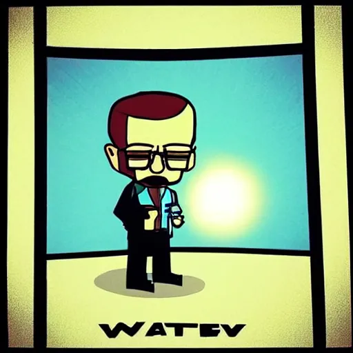 Image similar to “Walter white holding a portal gun in a portal 2 chamber”