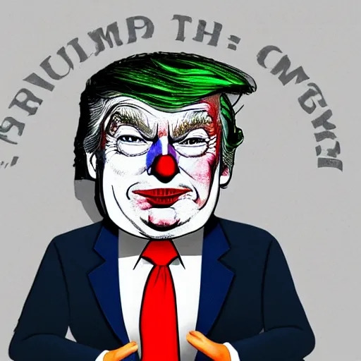 Prompt: Donald Trump is the Joker, concept art