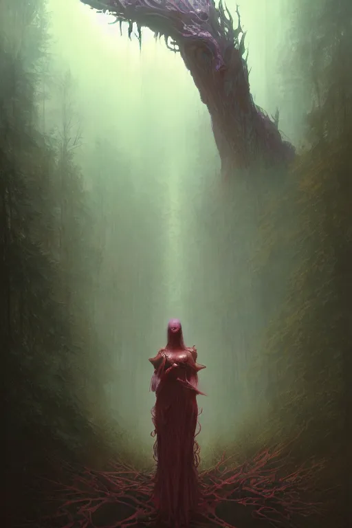 Image similar to Goddess of the forest, trending on Artstation, Greg Rutkowski, Wayne Barlowe