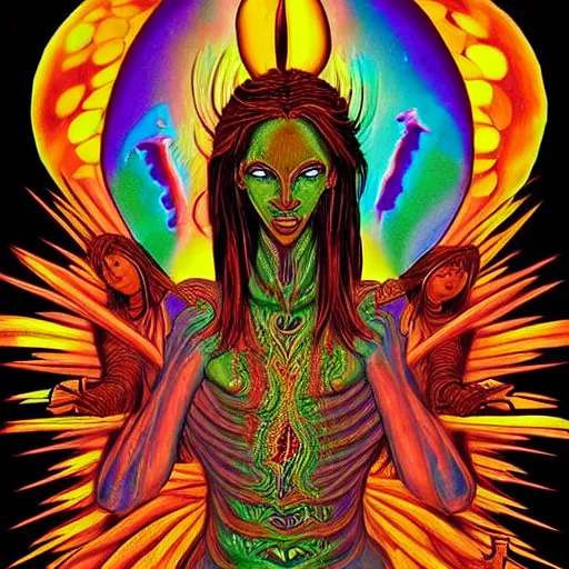 Image similar to the embodiment of DMT, the incarnation of DMT, the avatar of DMT, the face of DMT, the human form of DMT