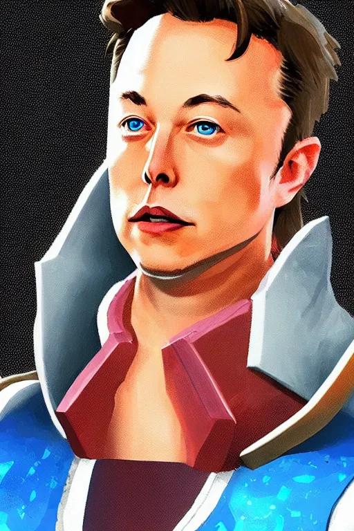 Prompt: an in game portrait of elon musk from the legend of zelda breath of the wild, breath of the wild art style.
