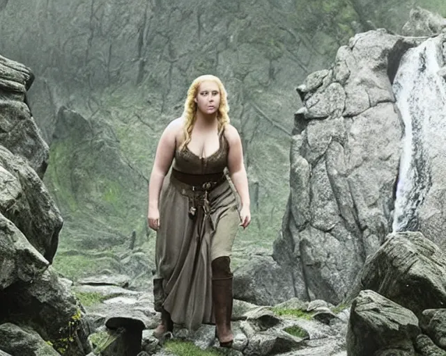 Image similar to amy schumer in lord of the rings, movie still