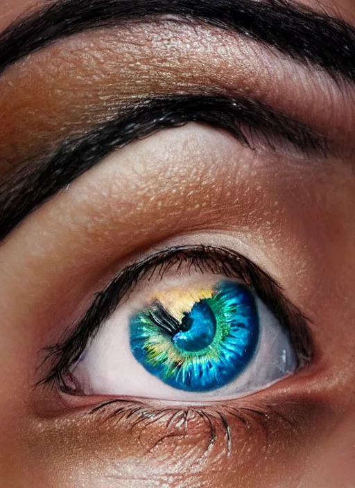 Prompt: portrait of a stunningly beautiful eye, all combined and multiplied