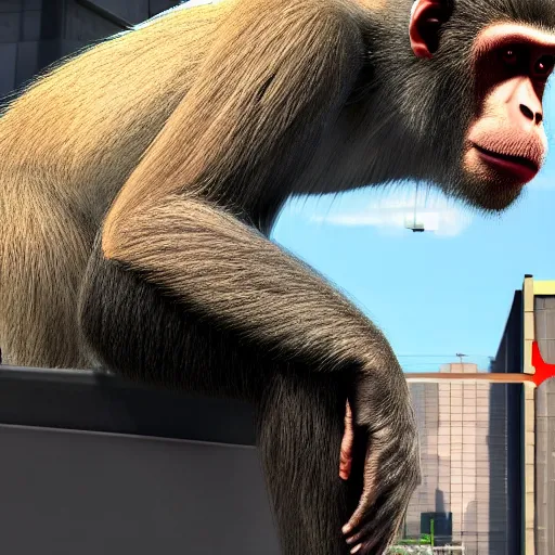 Prompt: a monkey in mirrors edge