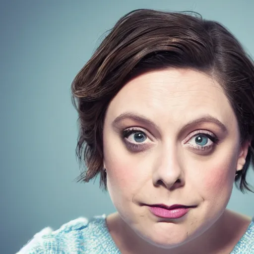 Image similar to rachel bloom holding a press conference in her head for all her negative feelings, digital art, 8 k resolution, highly detailed