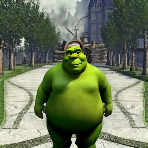 Prompt: Shrek as Adolf Hitler, realistic picture