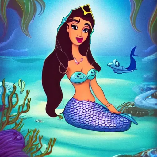 Image similar to princess jasmine as a mermaid