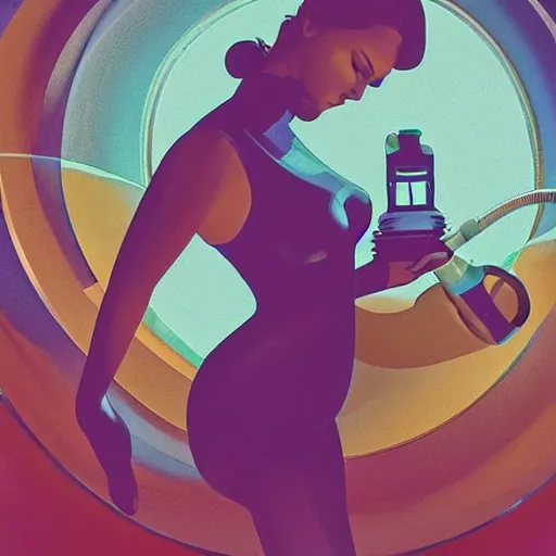 Prompt: If the concept of vacuum was a woman, digital art, fantastic composition, astonishing detail, beautiful lighting, award winning