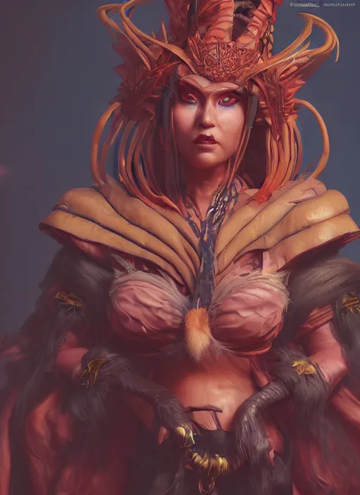 Prompt: a fantasy comic book style portrait painting of japanese monster tamamo - mae, unreal 5, daz, hyperrealistic, octane render, rpg portrait, ambient light, dynamic lighting